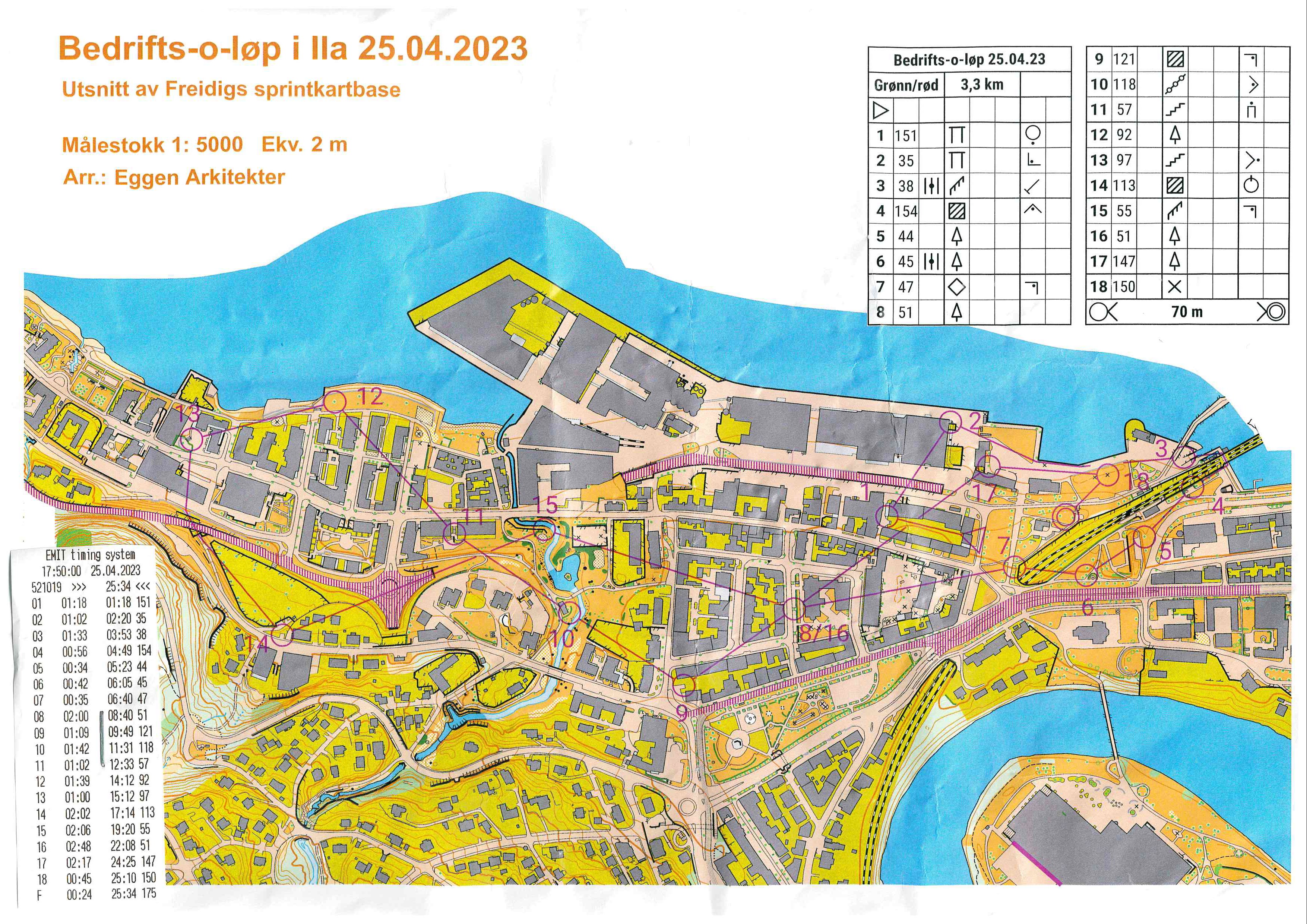 Bedrifts-o-løp, sprint, Skansen (25/04/2023)