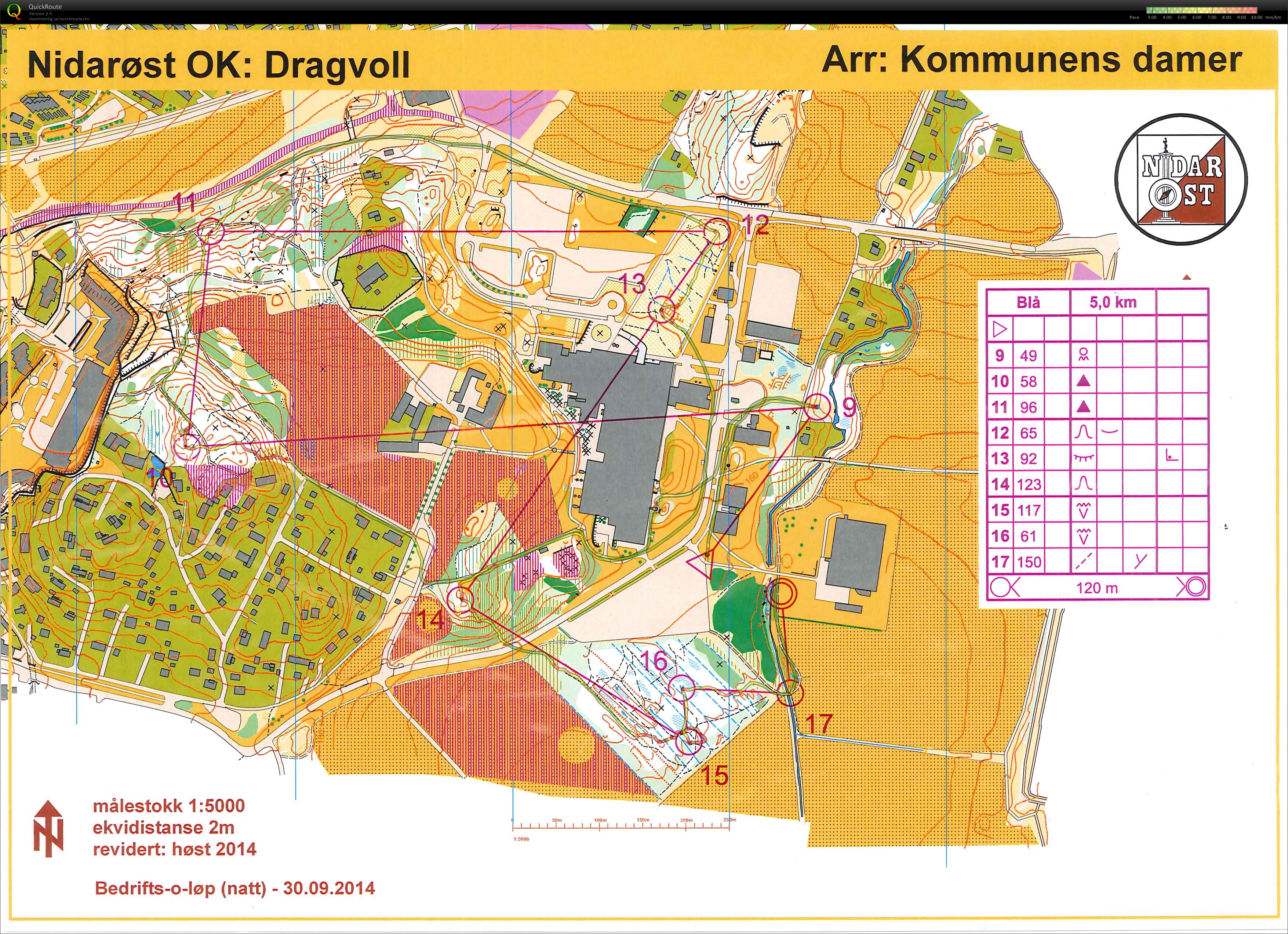 Bedrifts o-løp natt Dragvoll, del 2 (2014-09-30)